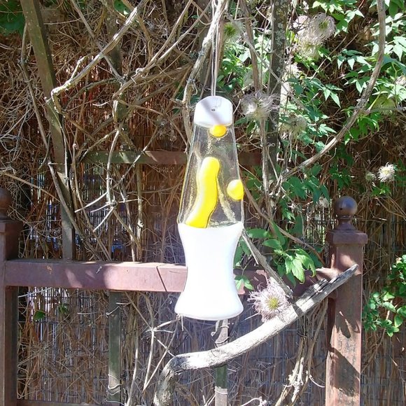 Lava Lamp Handmade Fused Glass Suncatcher - Picture 2 of 8